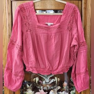 American Eagle Square Neck Crop Top Size L